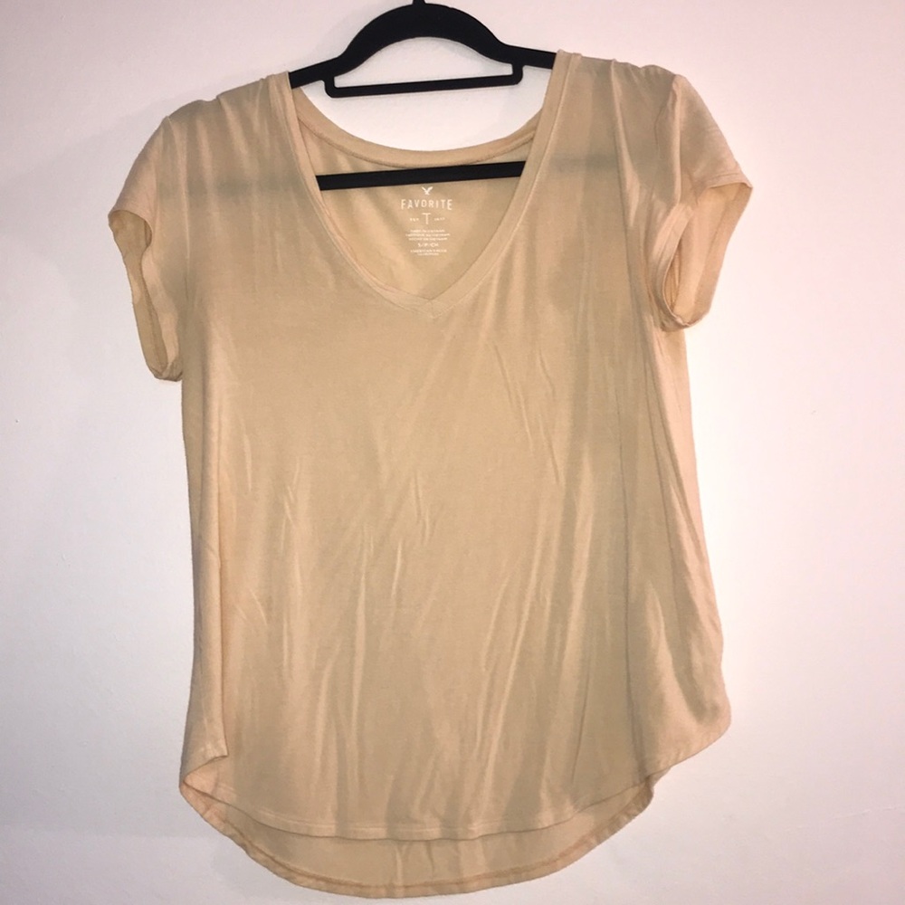 light yellow vneck